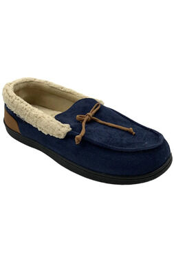 Isotoner Men's Vincent Microsuede Loafer Moccasins Navy Blue - Medium